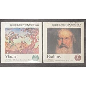 Sealed Funk & Wagnalls Vinyl Lot: Mozart Album 3 & Brahms Album 4 - RCA Custom